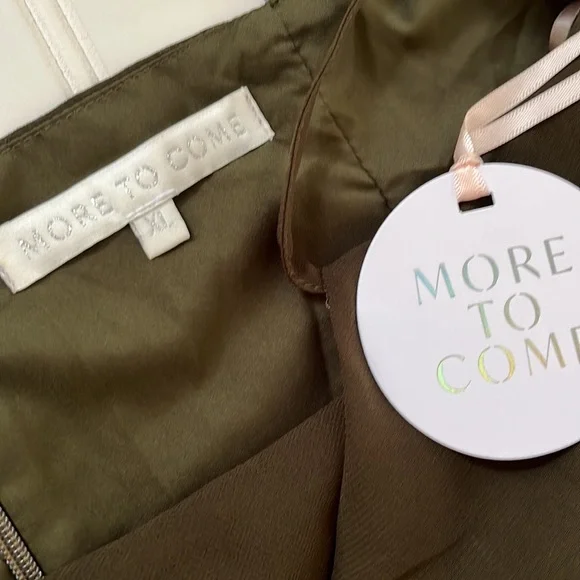 Mileva Ruched Mini Dress in Olive by MORE TO COME - Picture 3 of 4